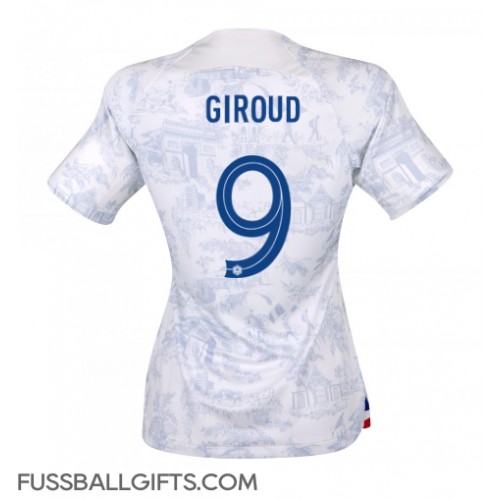 Frankreich Olivier Giroud #9 Fußballbekleidung Auswärtstrikot Damen WM 2022 Kurzarm